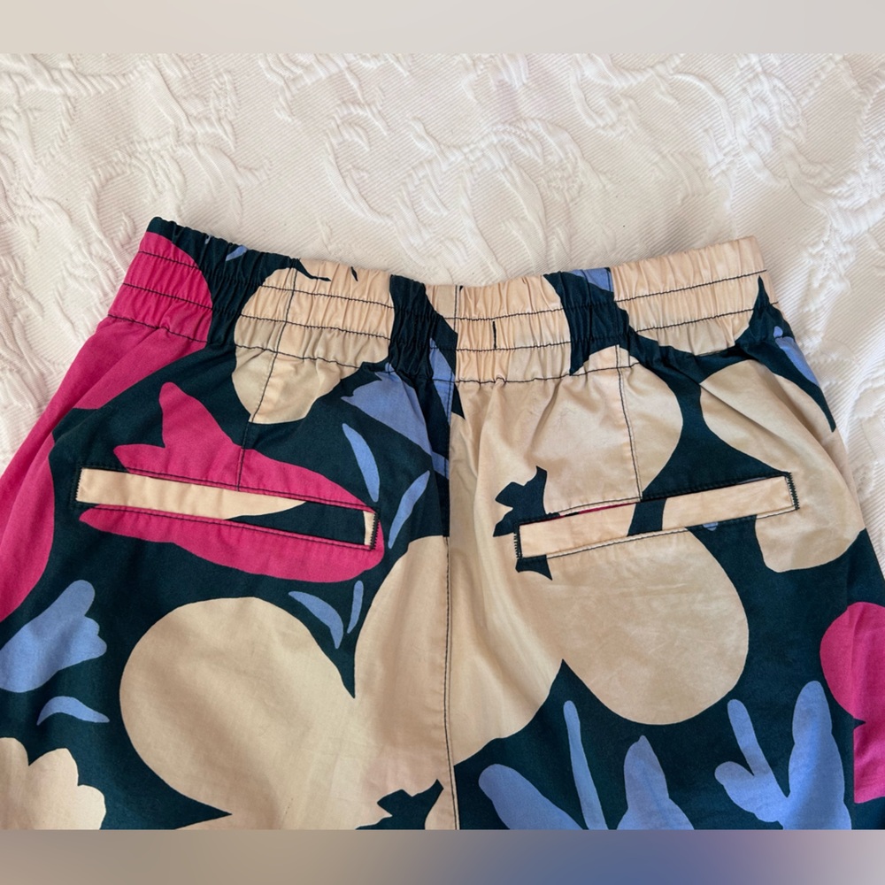 Marimekko Blue Beige Pink Floral Patterned Pants XS - Picture 4 of 11